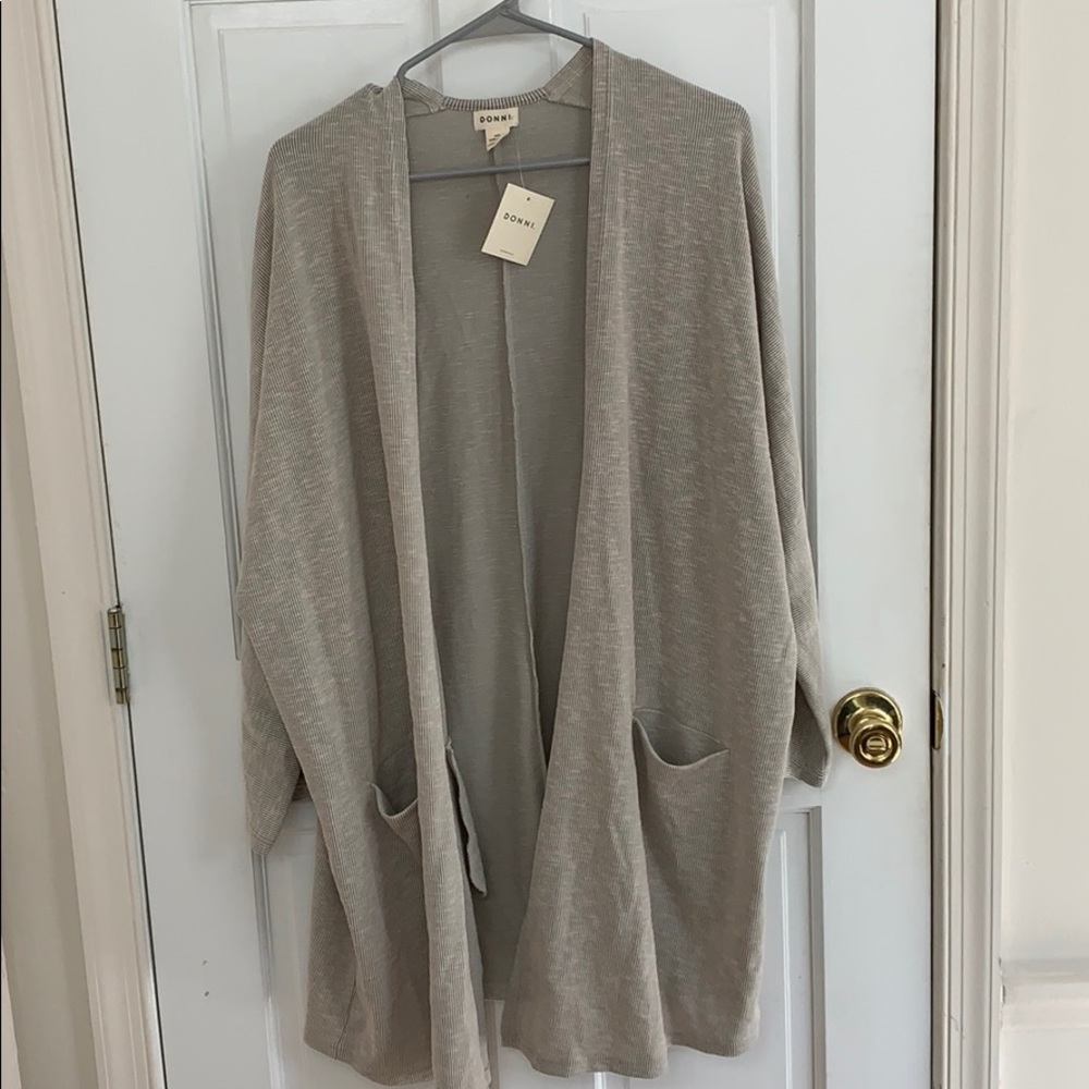 Donni Ribbed sweater coat